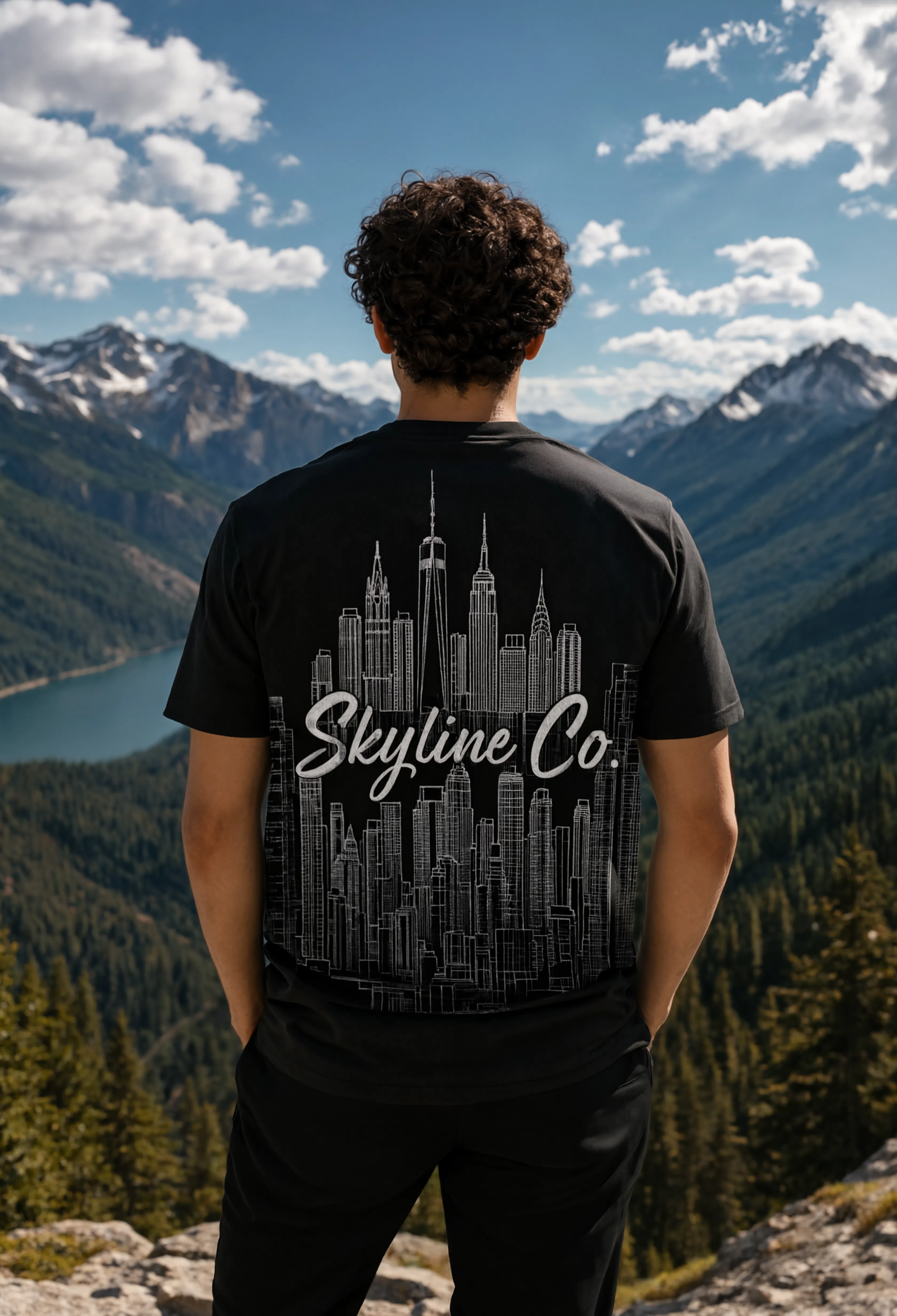 Skyline Co. (Black-White) Tee