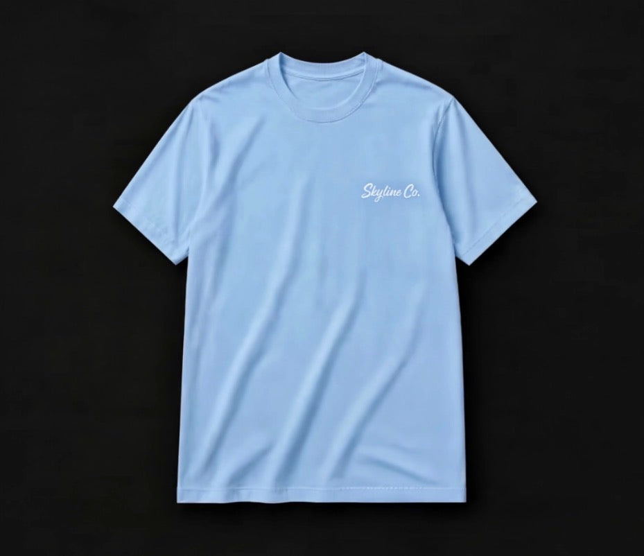 Skyline Co. (Sky blue-White) Tee