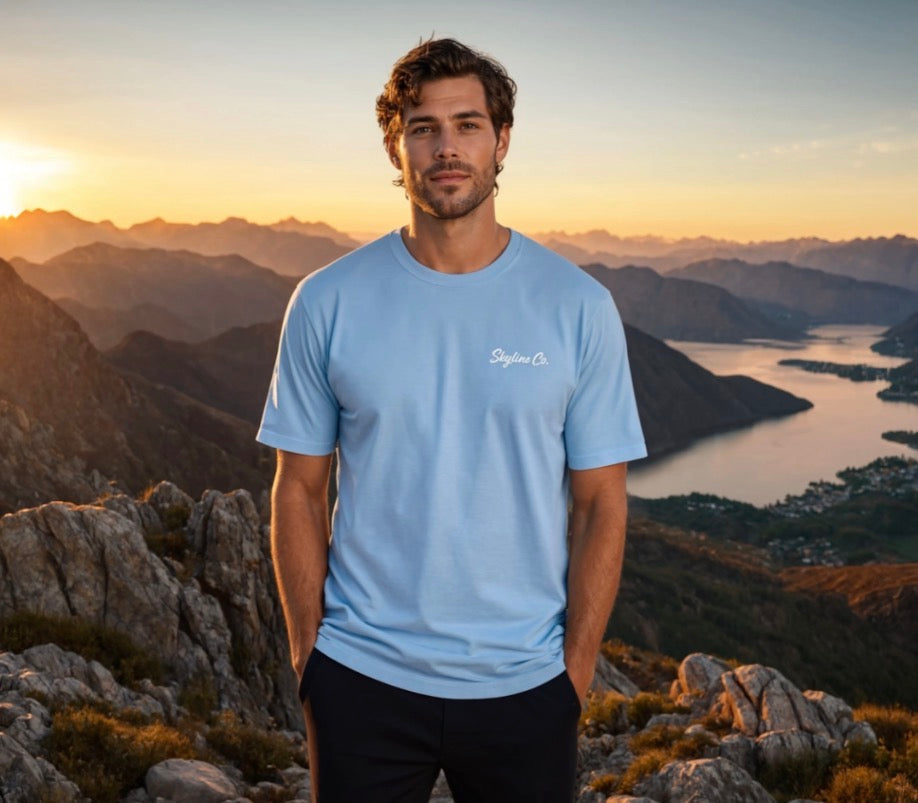 Skyline Co. (Sky blue-White) Tee