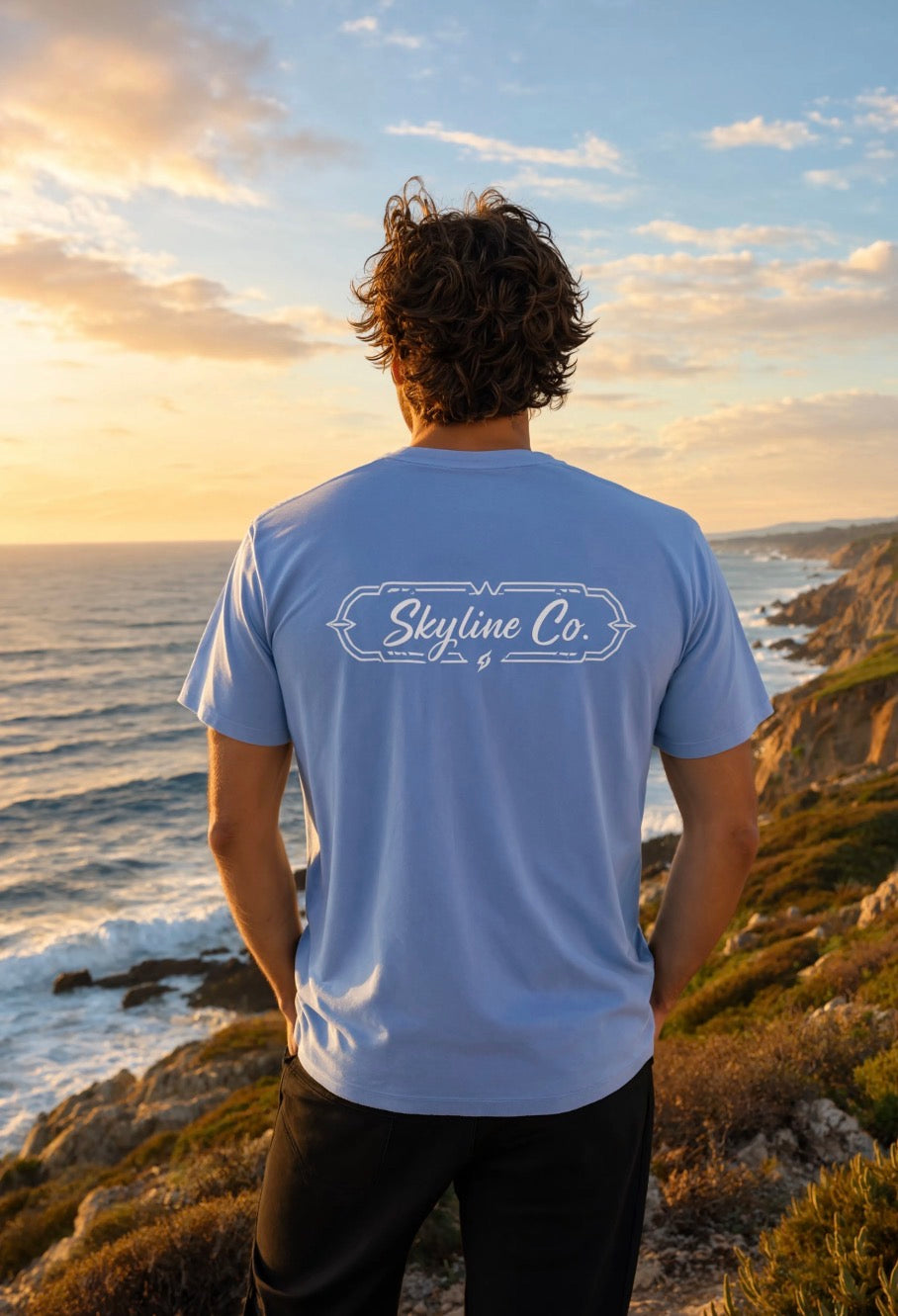 Skyline Co. (Sky blue-White) Tee