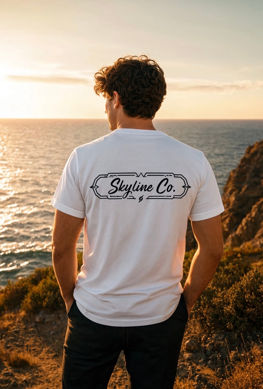Skyline Co. (White-Black) Tee