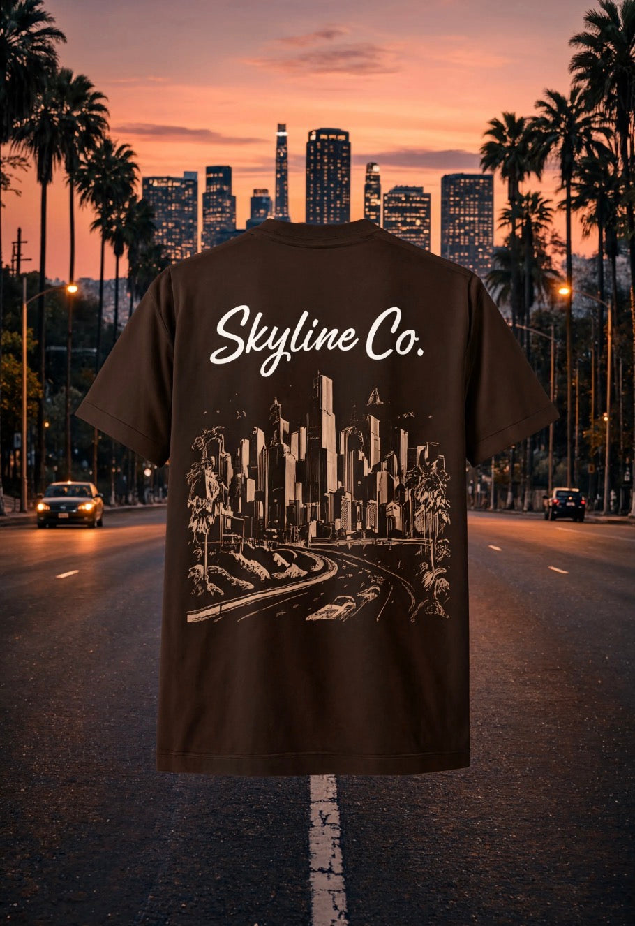 Skyline Co. (Brown-Cream) Tee