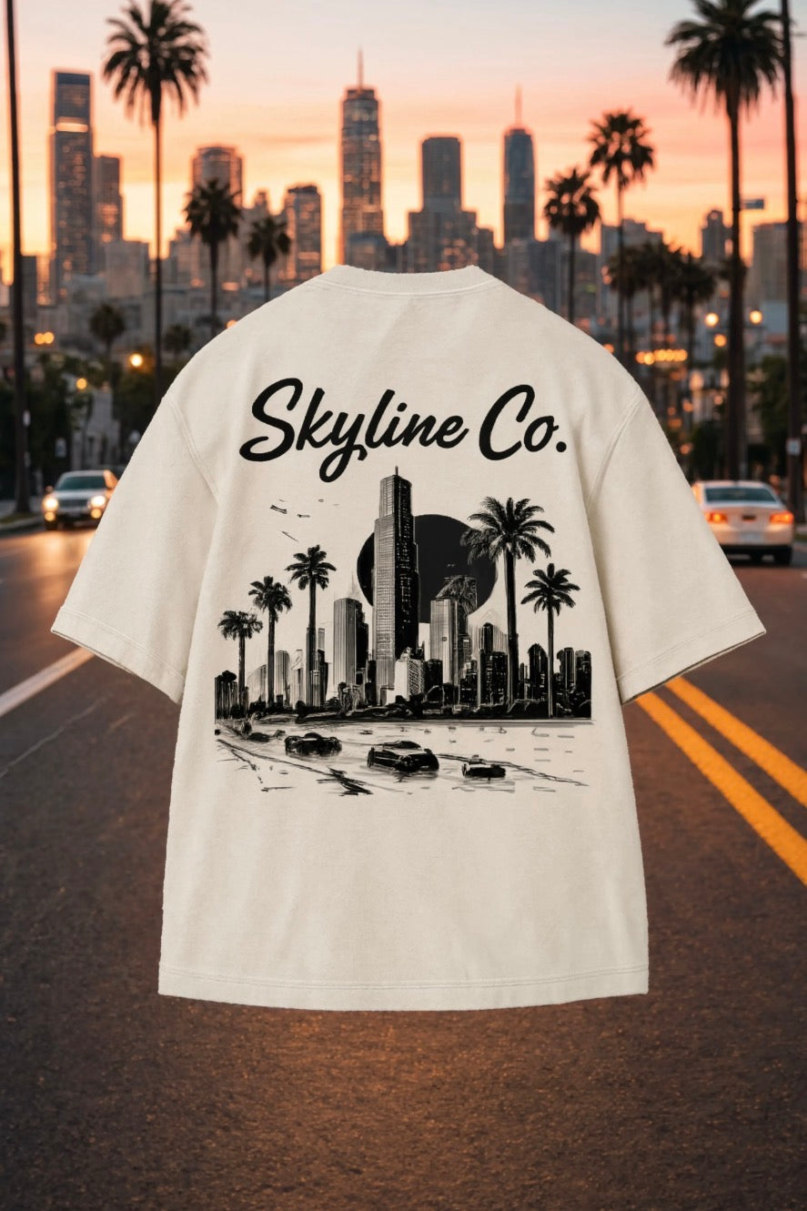 Skyline Co. (Cream-Black) Tee