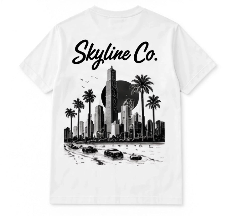 Skyline Co. (White-Black) Tee