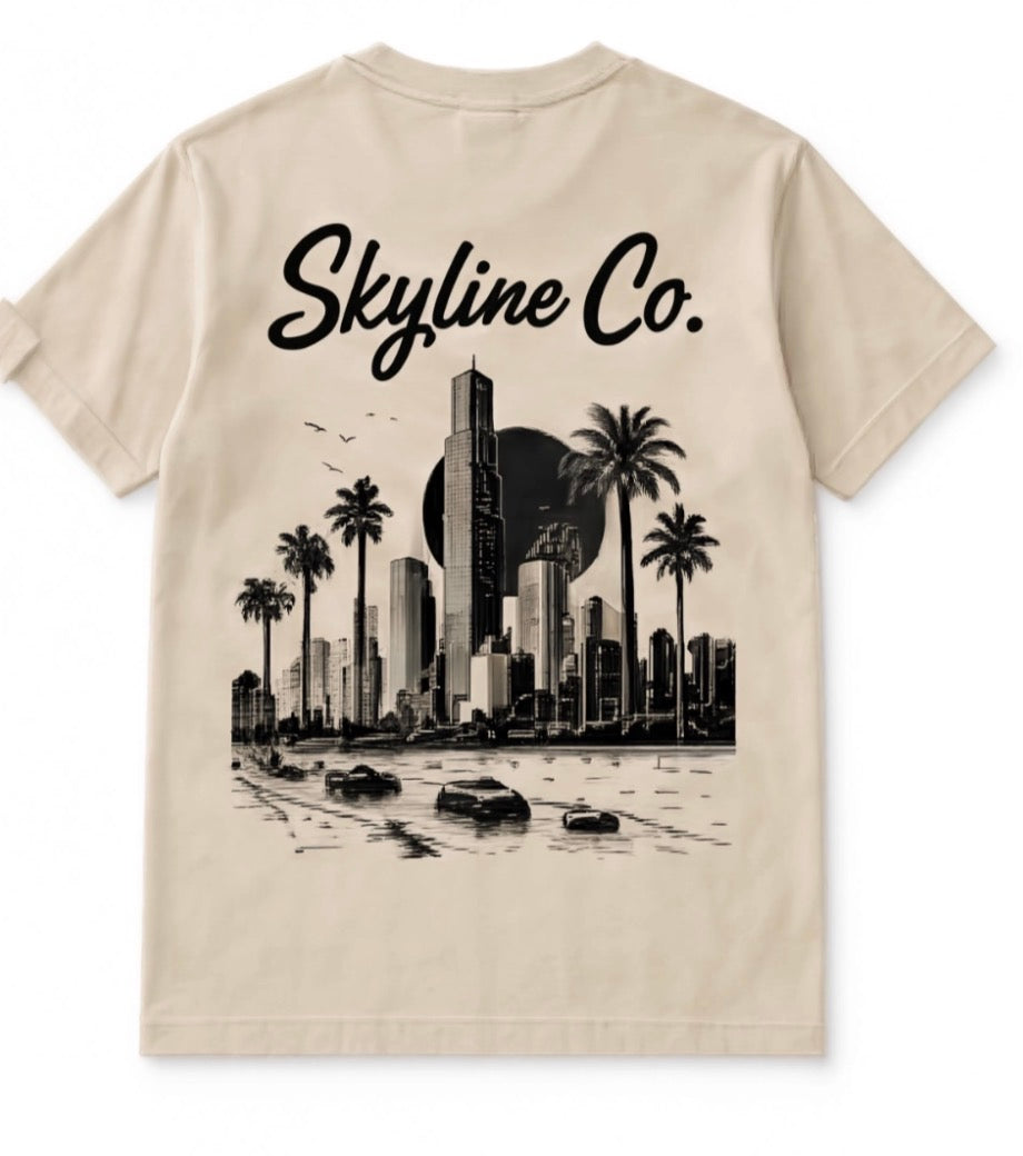 Skyline Co. (Cream-Black) Tee