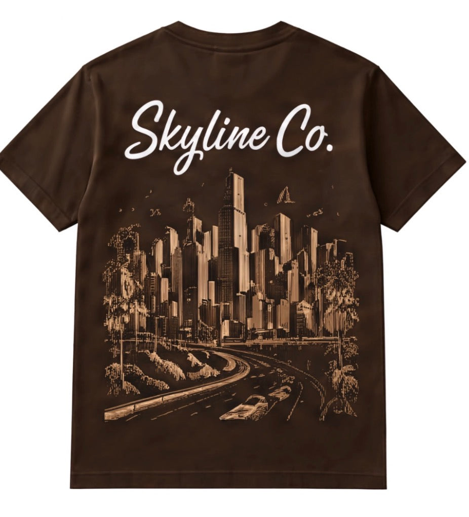 Skyline Co. (Brown-Cream) Tee