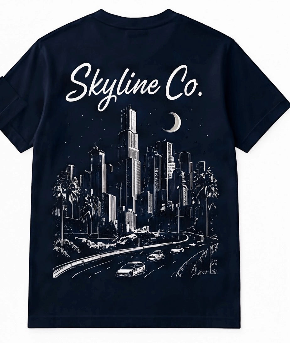 Skyline Co. (Navy-White) Tee